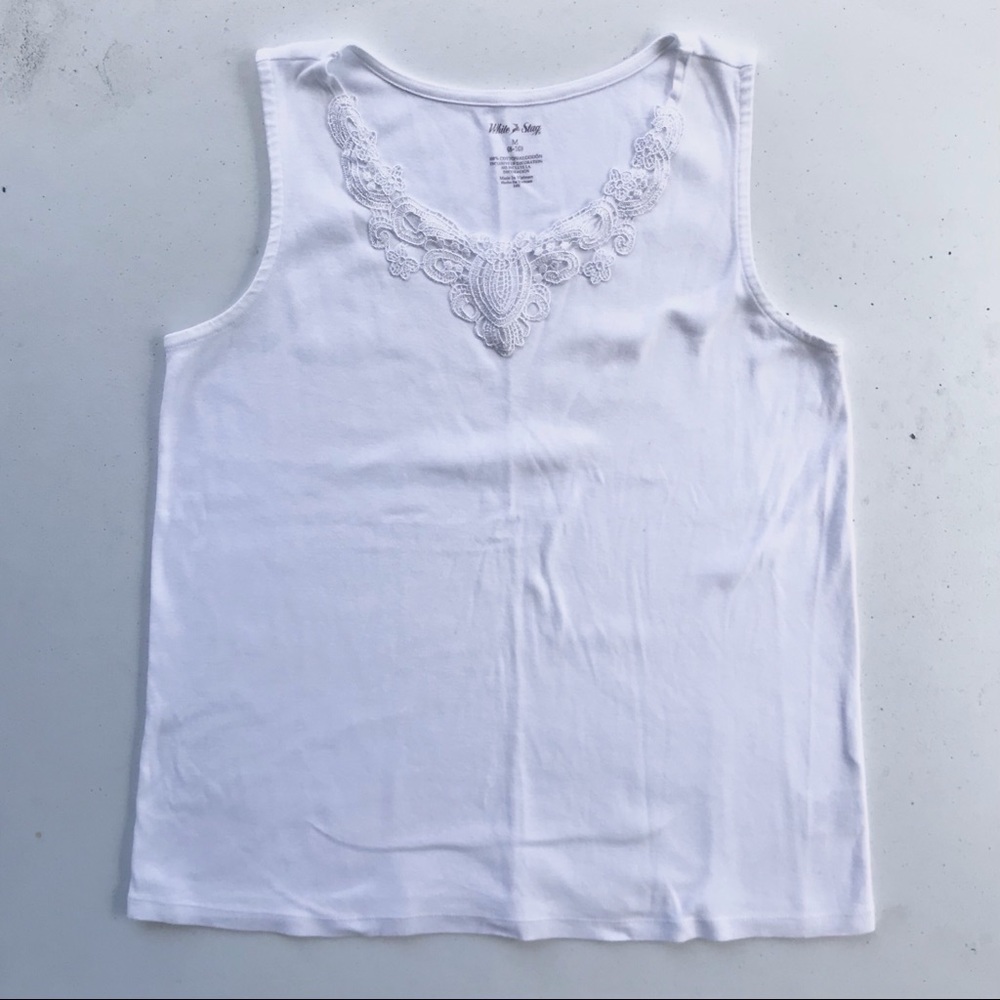 white lacey tank top